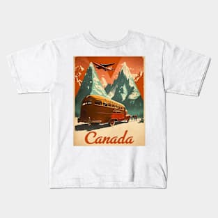 Canada Exploration Vintage Travel Art Poster Kids T-Shirt